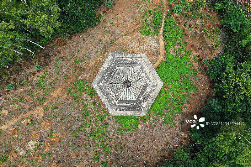 广东省河源市龙川县千年古县佗城正相塔正相寺航拍图片素材