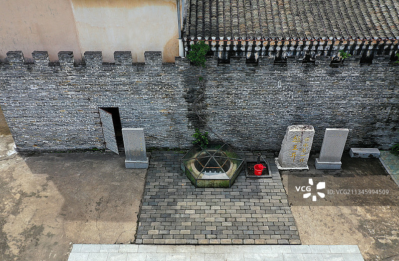 广东省河源市龙川县千年古县佗城龙川考棚越王井航拍图片素材