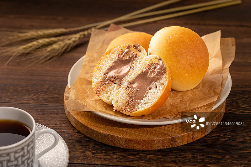 巧克力冰面包图片素材