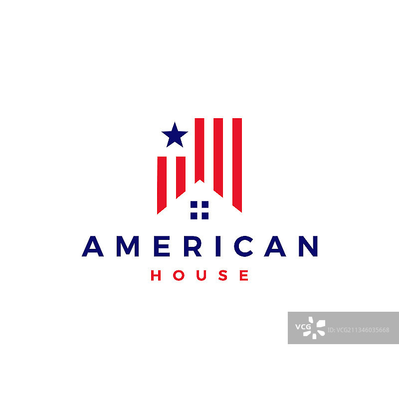 美式房屋书签标志图标图片素材