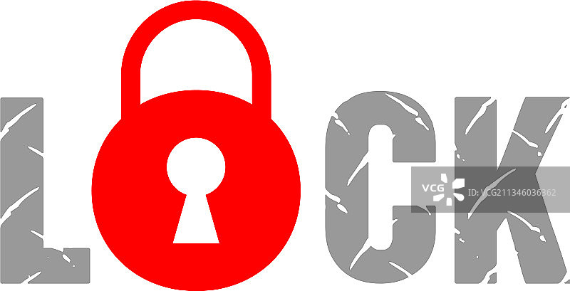 钻石板字体锁标志图片素材