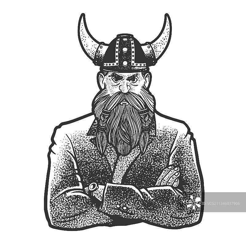 维京商人素描图片素材