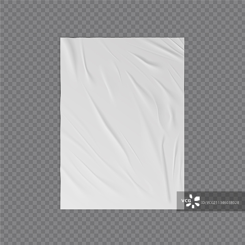 褶皱纸张逼真模板图片素材