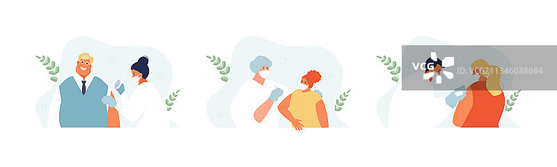 儿童、成人和老年人疫苗接种图片素材