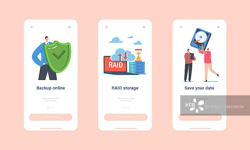 备份在线raid存储移动应用页面图片素材