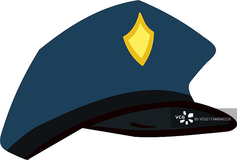 白色背景上的儿童警帽图片素材