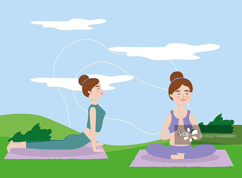 妇女练习瑜伽图片素材