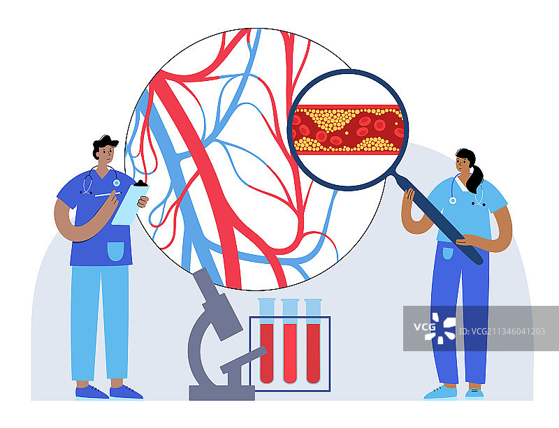 胆固醇与血管图片素材
