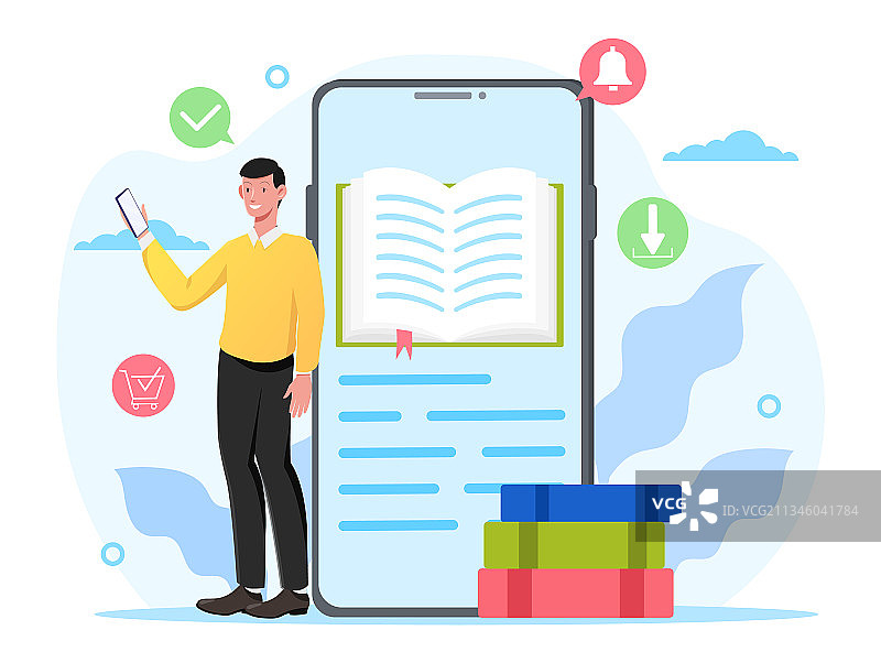 电子书商店概念图片素材