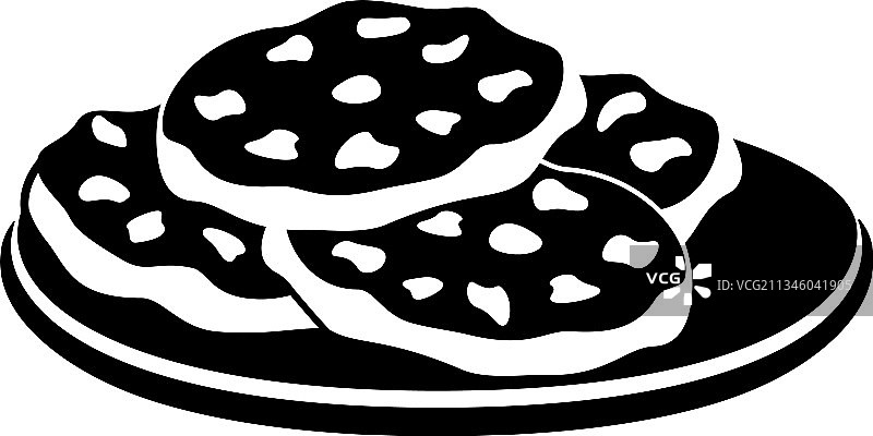 盘中的巧克力曲奇图片素材