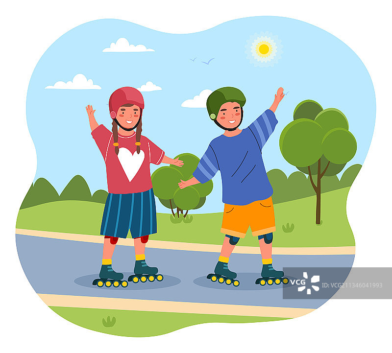 儿童轮滑图片素材