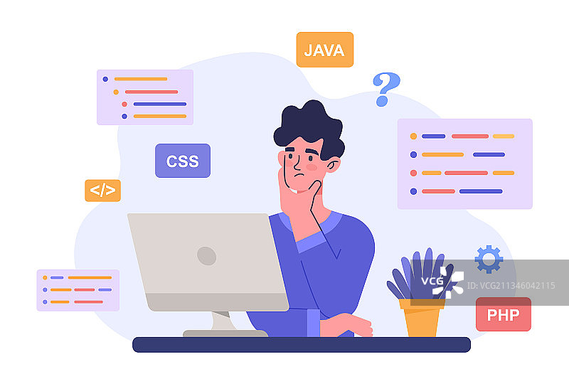 程序员编码概念图片素材