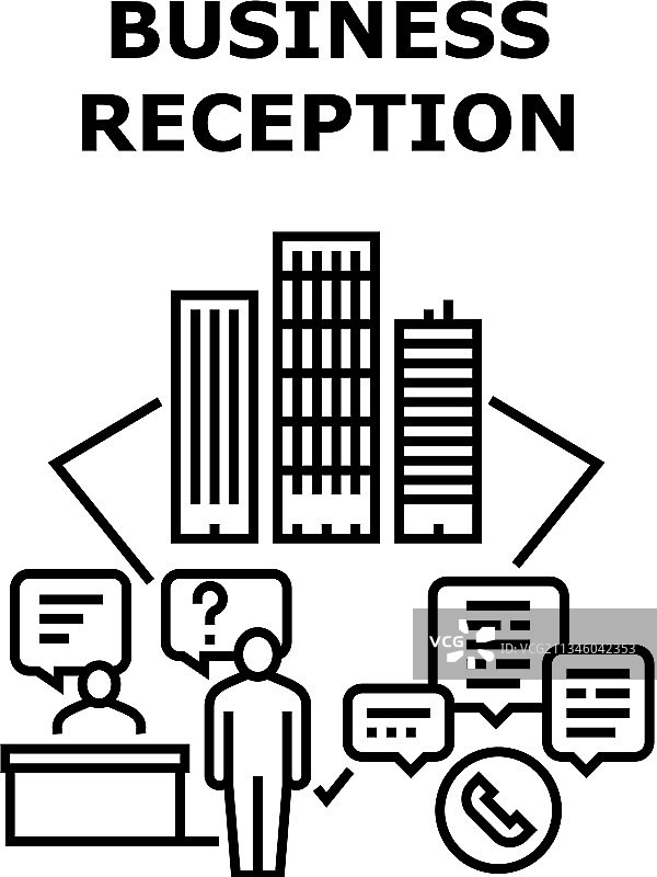 商务接待办公室概念彩图图片素材