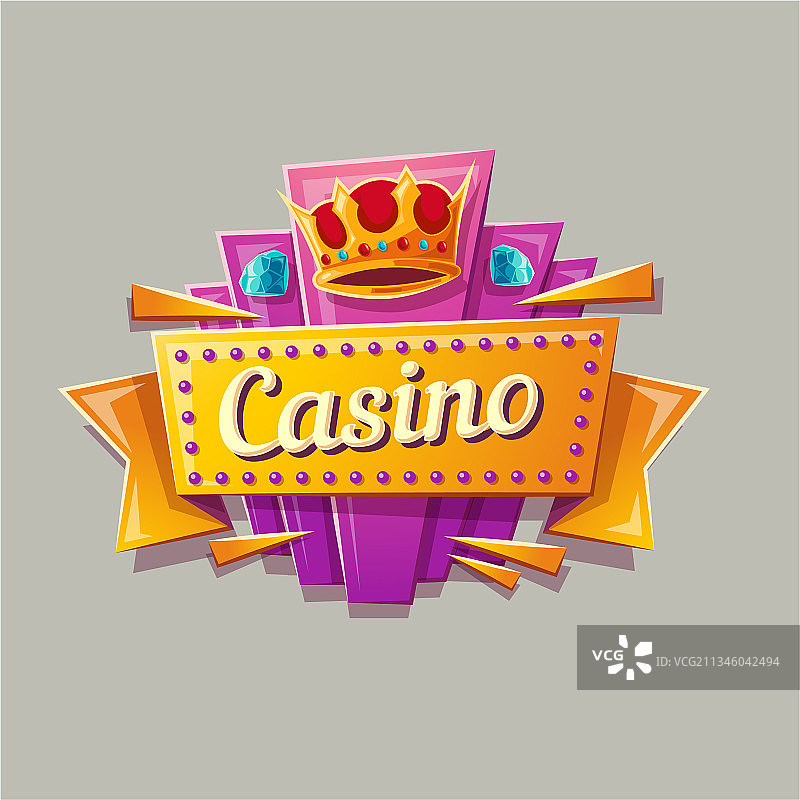 赌场建筑复古标牌图片素材