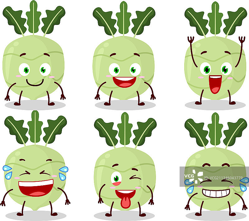 面带微笑的卡通人物大头菜图片素材