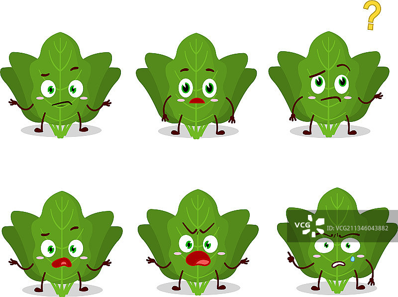 表情丰富的卡通菠菜角色图片素材