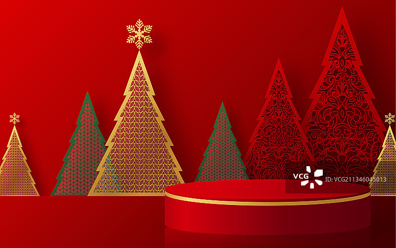 圣诞节领奖台图片素材