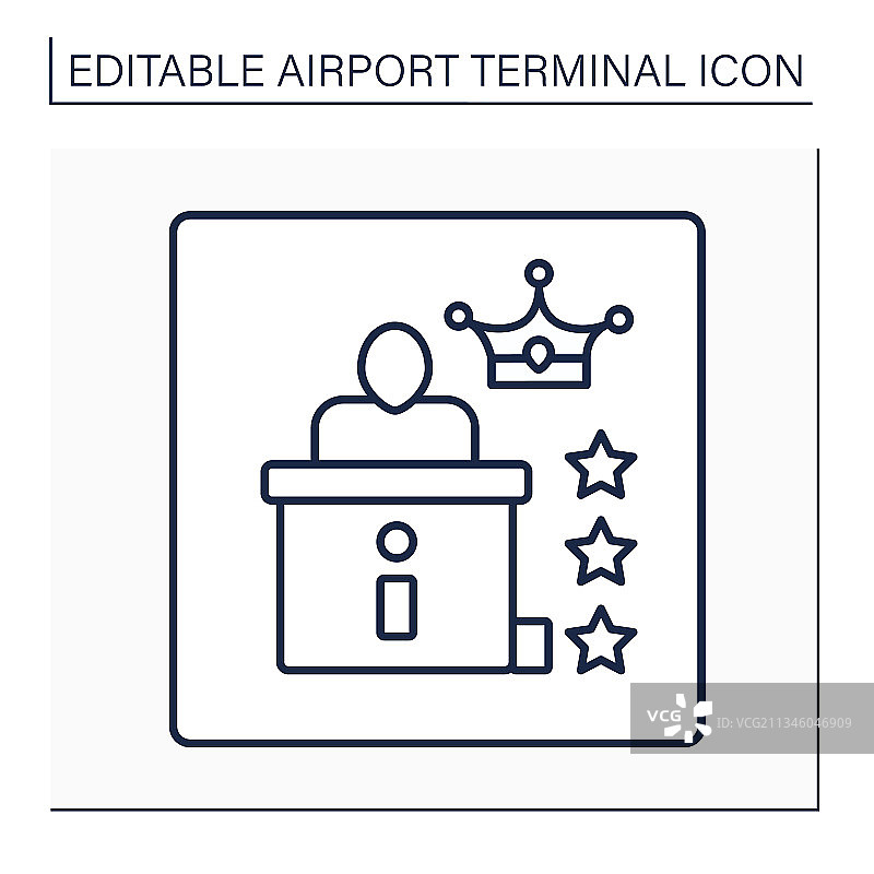登记入住线性图标图片素材