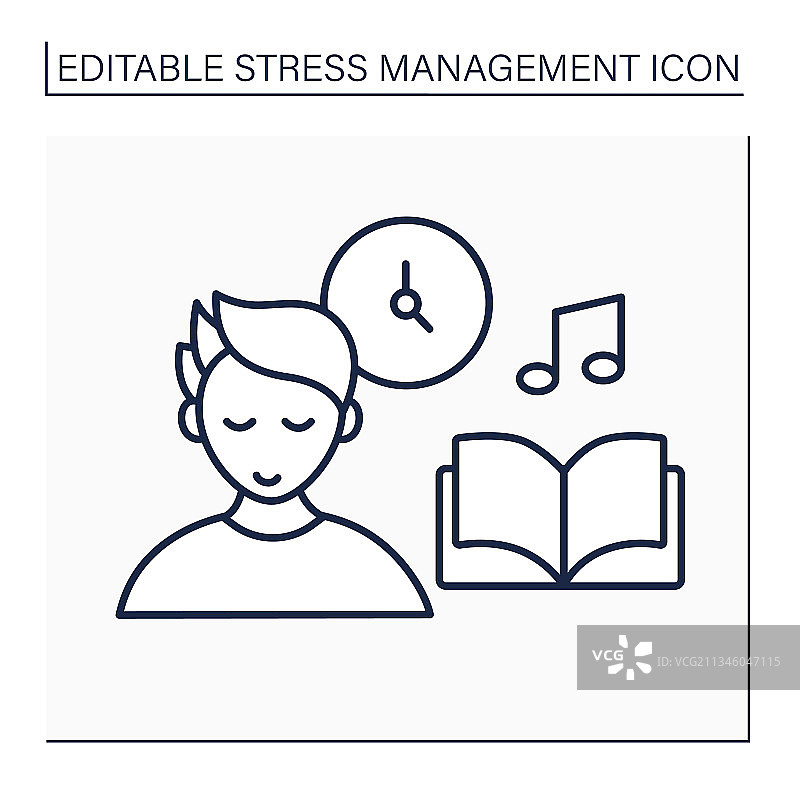 休息线条图标图片素材