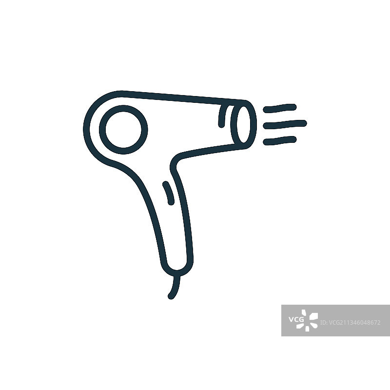 吹风机线性图标图片素材
