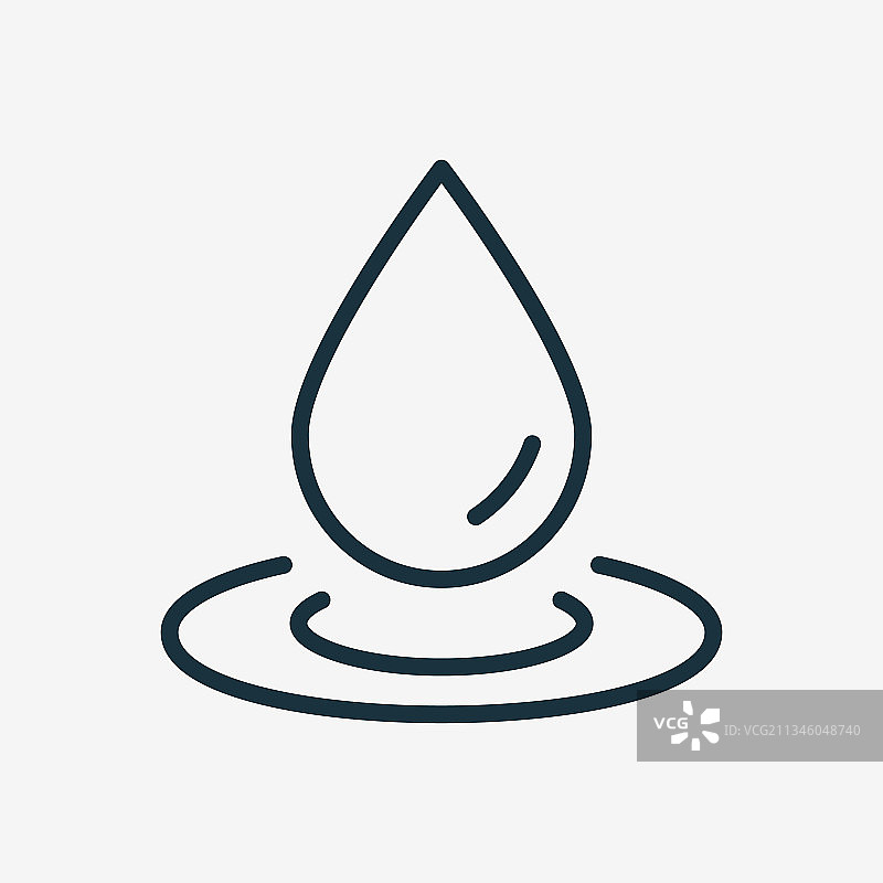 水滴线性图标，水滴和水花图片素材