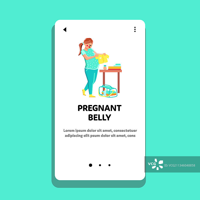 孕妇叠衣服图片素材