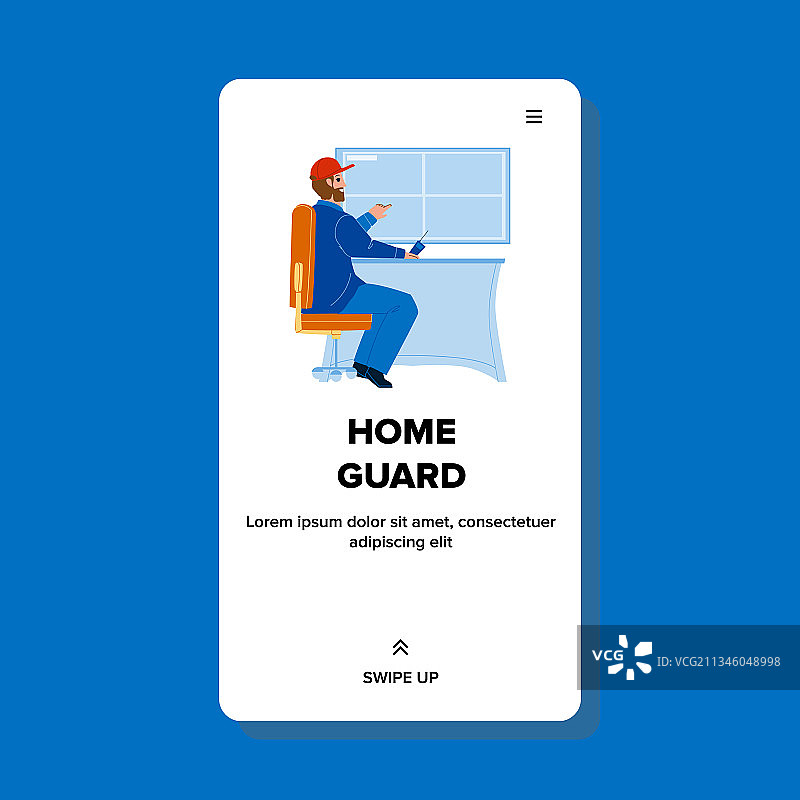 家庭安保人员监控录像图片素材