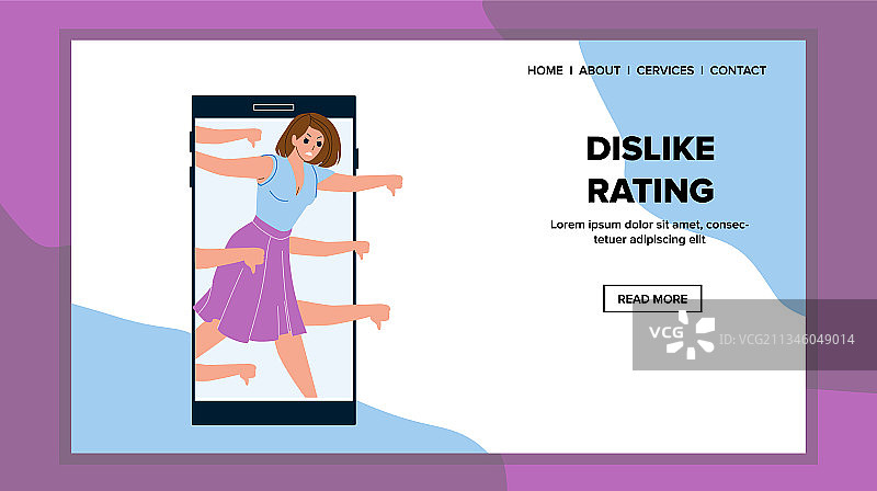 不喜欢的评级社交媒体应用图片素材