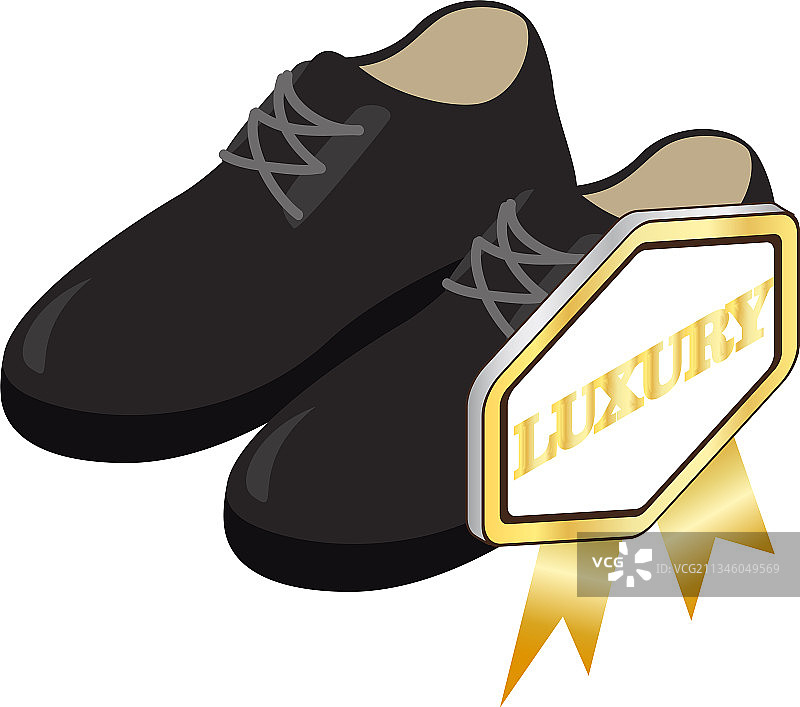牛津鞋图标2.5D经典风格图片素材