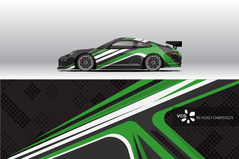 赛车涂装或日常用车贴膜设计图片素材