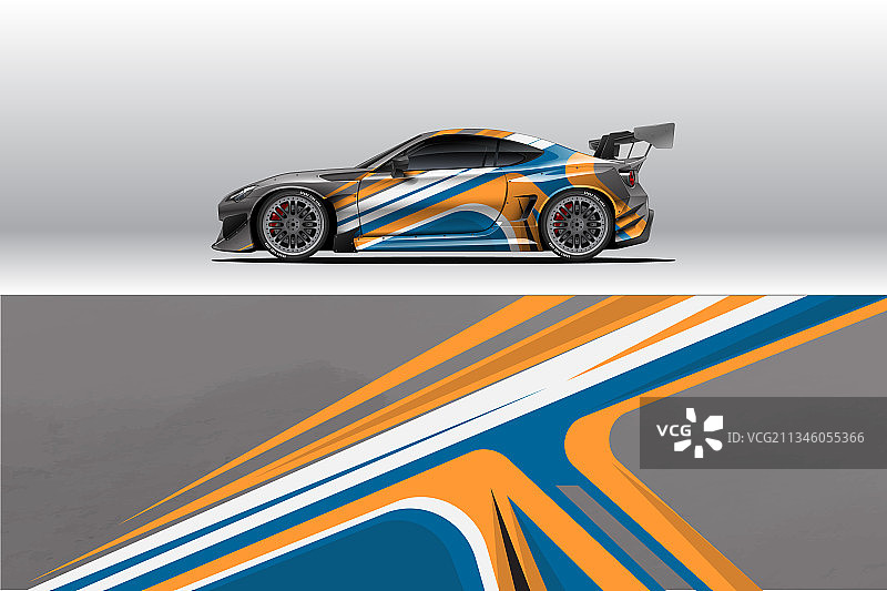 赛车涂装或日常用车贴膜设计图片素材