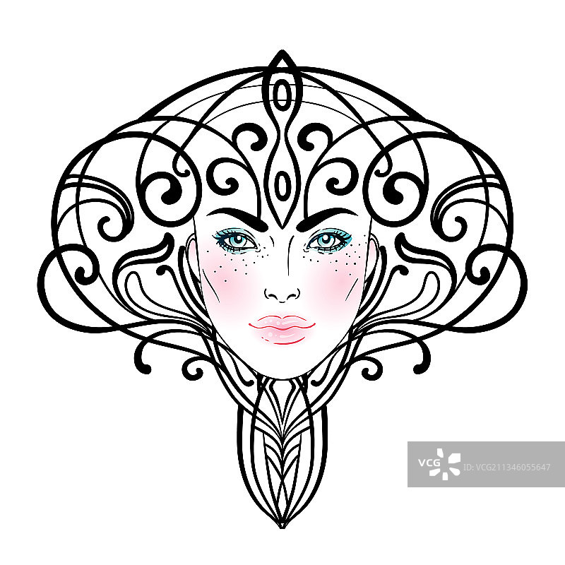 部落融合波西米亚风格美女图片素材