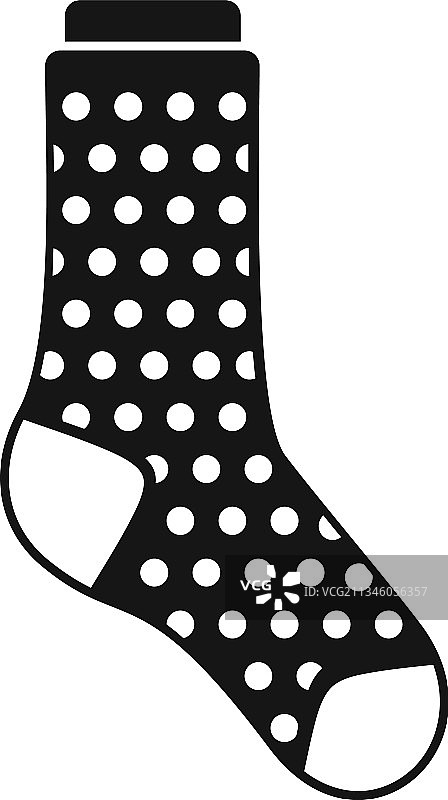 波点袜子图标简约冬季运动袜图片素材