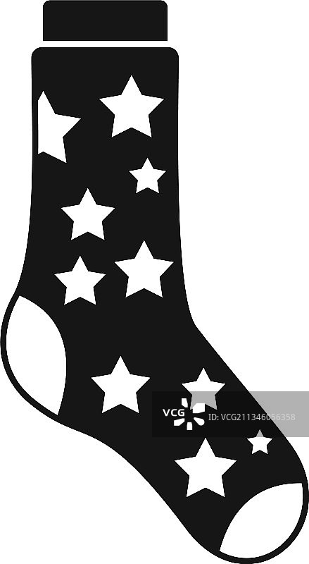 星星袜子图标图片素材