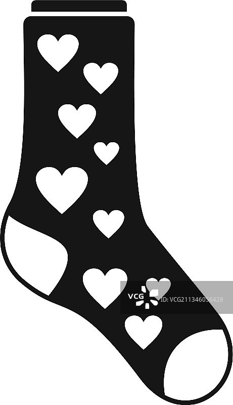 爱心袜子图标简约冬季时尚图片素材