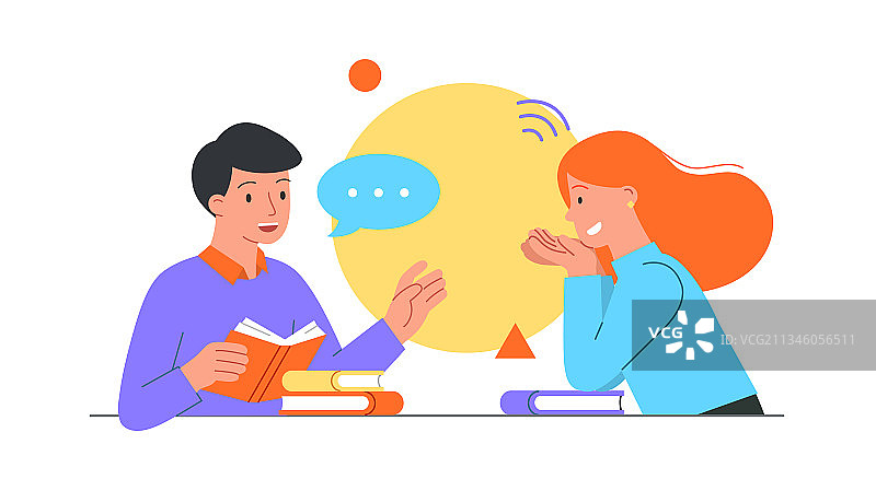 男人讲述有趣故事图片素材