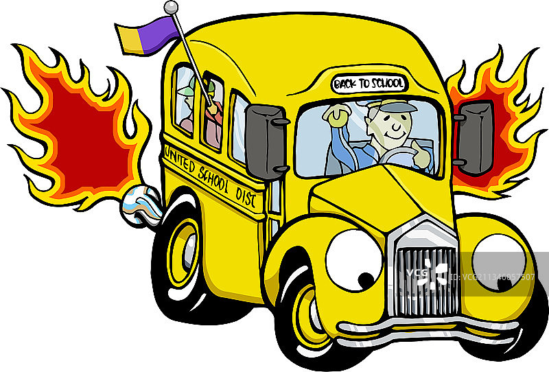 经典校车改装车图片素材