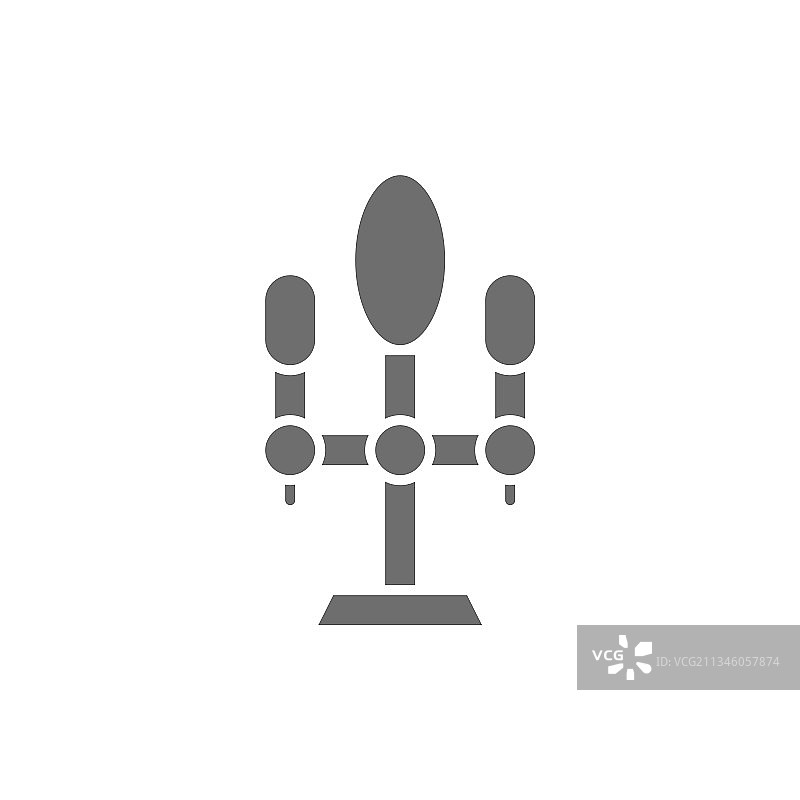 啤酒分配器酒精龙头灰色图标图片素材