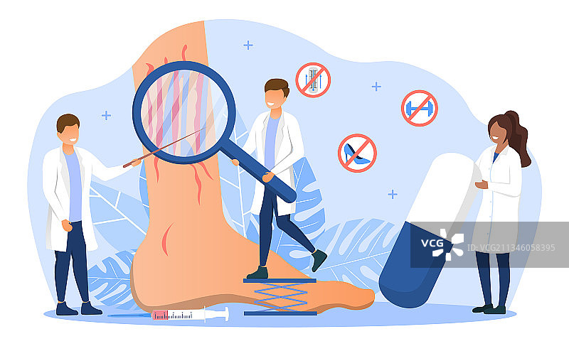 静脉曲张概念图片素材