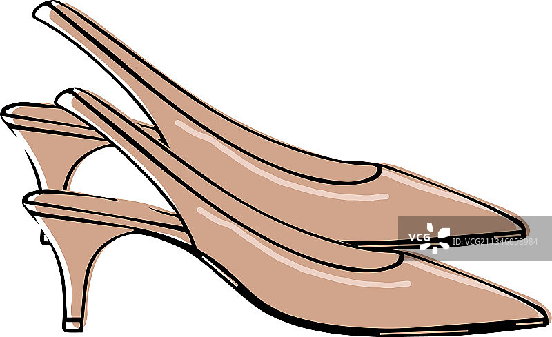 小猫跟女士后跟鞋图片素材