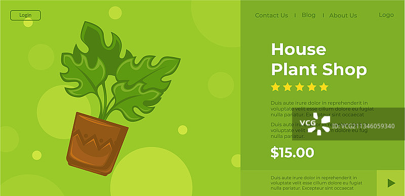室内植物在线商店带商品目录图片素材