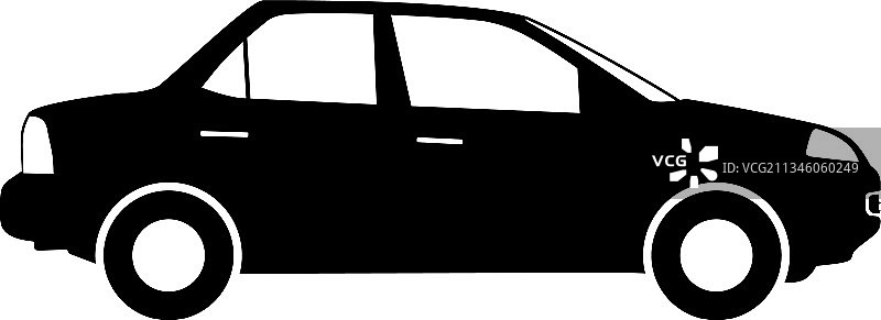 汽车轮廓汽车图标图片素材