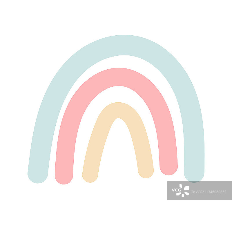 波西米亚风粉彩彩虹图片素材