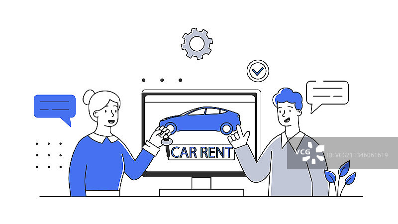 汽车租赁概念图片素材
