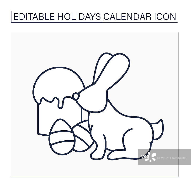 复活节线条图标图片素材