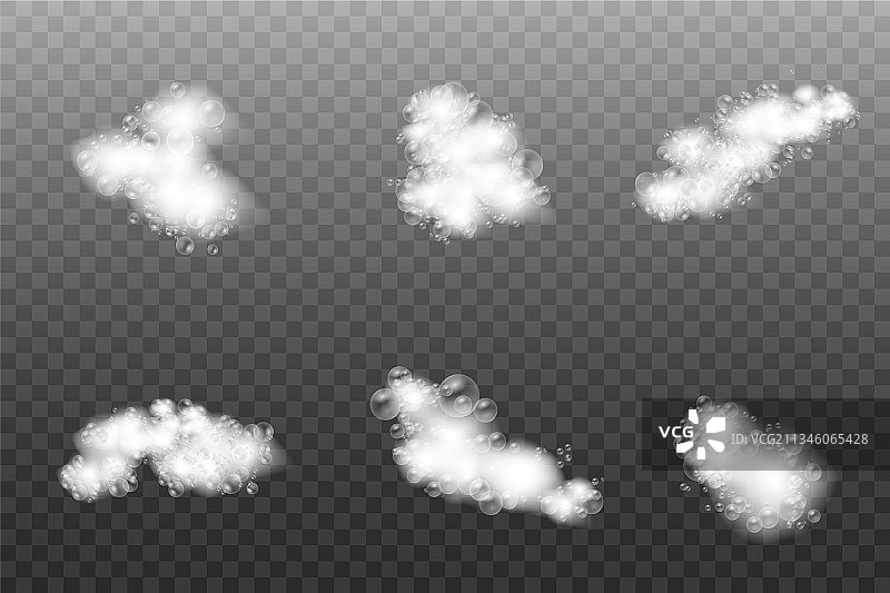 带洗发水泡泡的沐浴泡沫背景图片素材