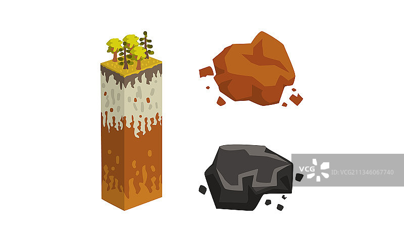 地质符号地层柱图片素材