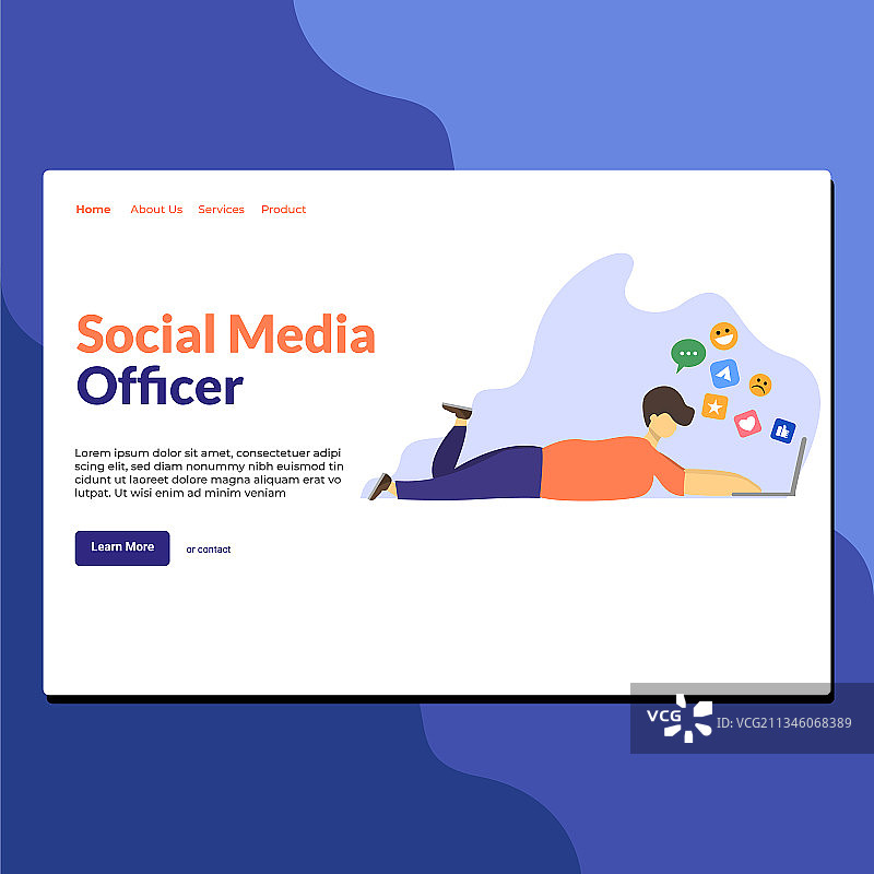 社交媒体专员着陆页图片素材