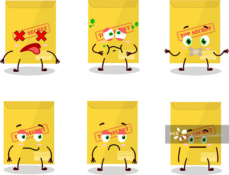 秘密文件卡通人物带“不”字样图片素材