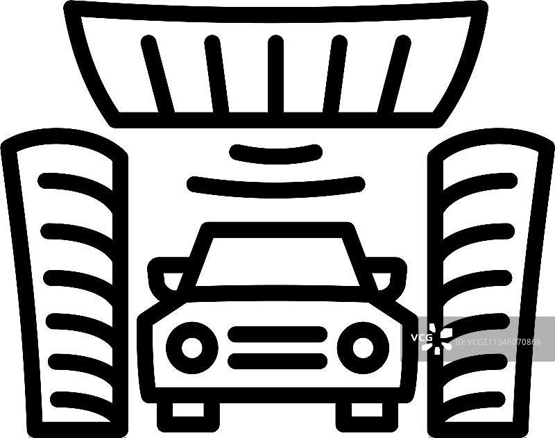 自动洗车刷图标轮廓样式图片素材